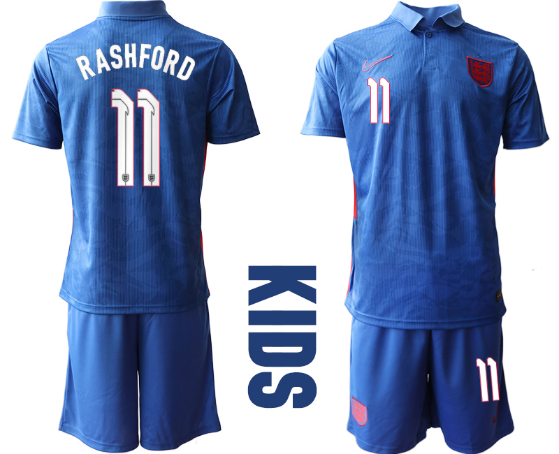 2021 European Cup England away Youth #11 soccer jerseys